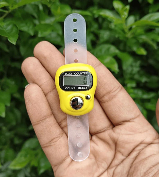 Digital Tally Counter Ring Finger Counter with Adjustable Clear Strap